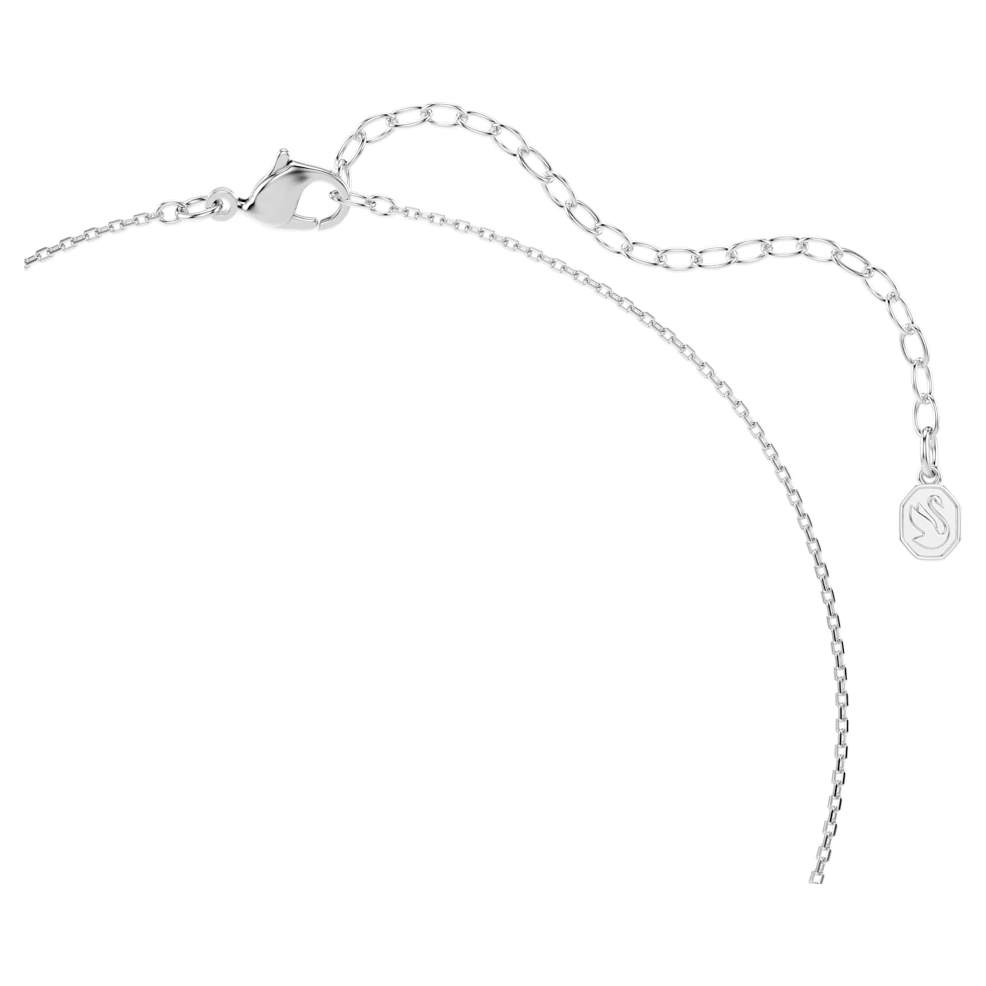 Symbolica pendant Crystal pearl, Round cut, Pavé, Horse shoe, White, Rhodium plated - Image 4