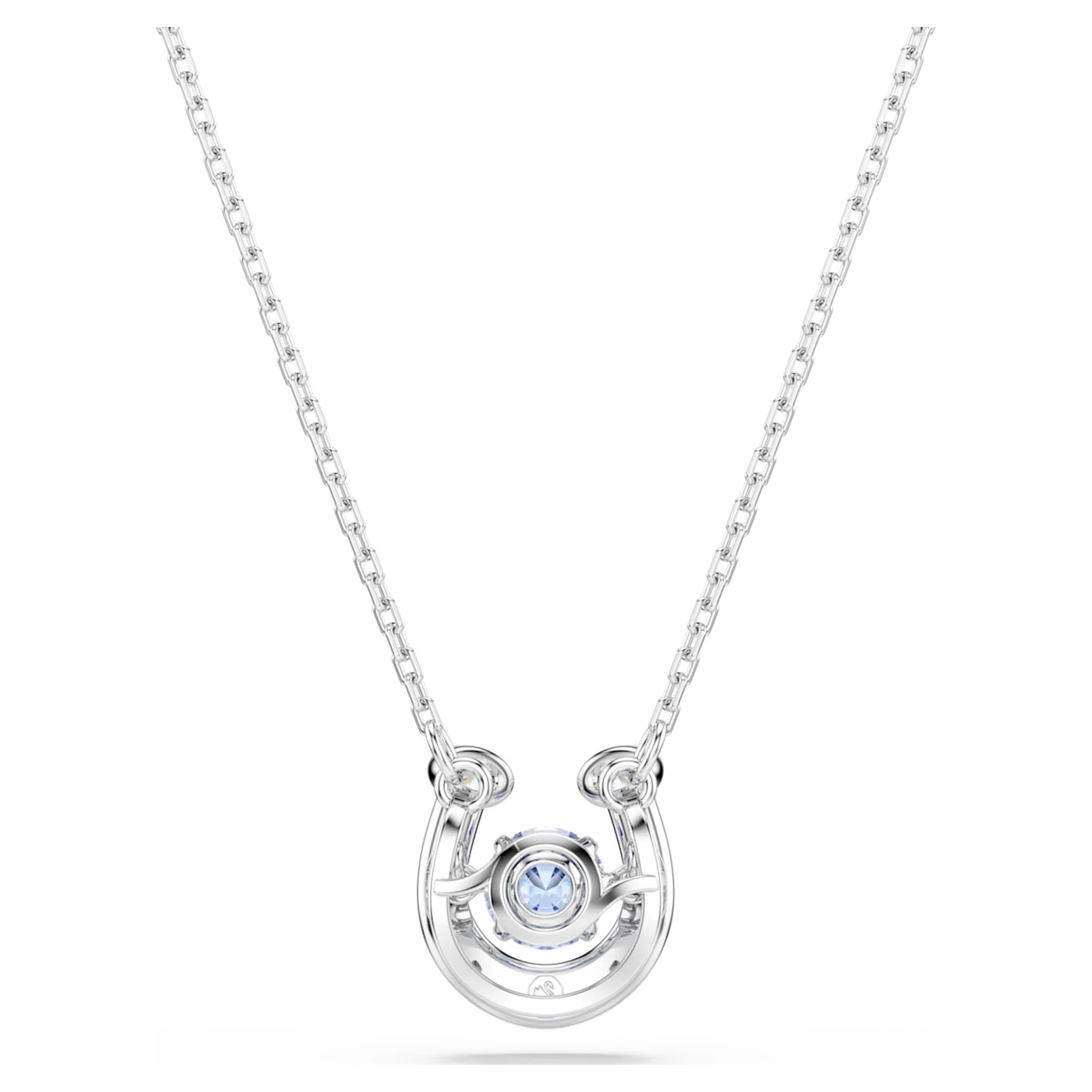 Symbolica pendant Round cut, Pavé, Horse shoe, Blue, Rhodium plated - Image 5