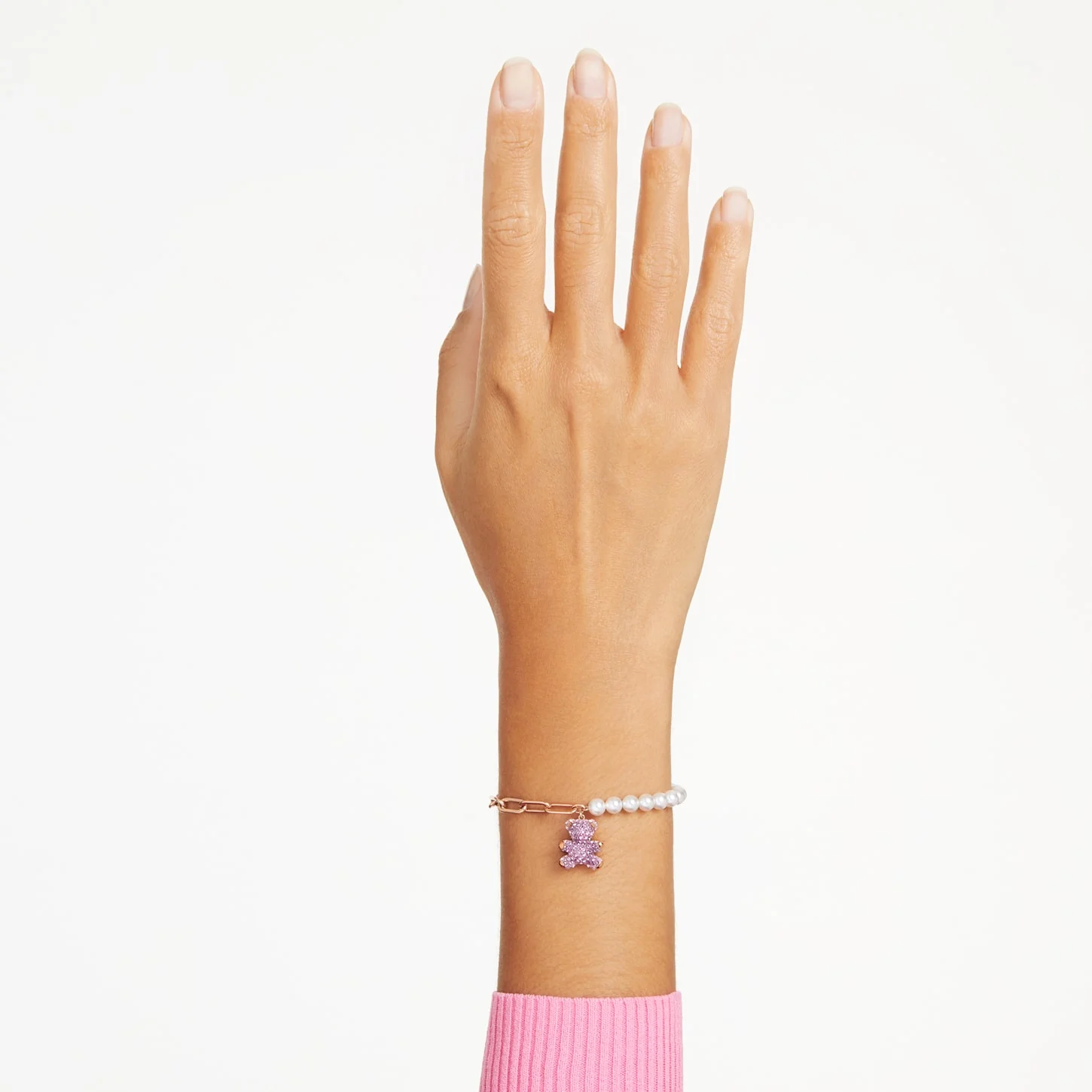 Teddy bracelet Bear, Pink, Rose gold-tone plated - Image 5