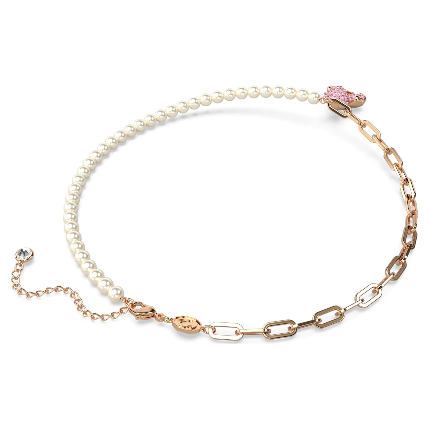 Teddy pendant Bear, Pink, Rose gold-tone plated - Image 4