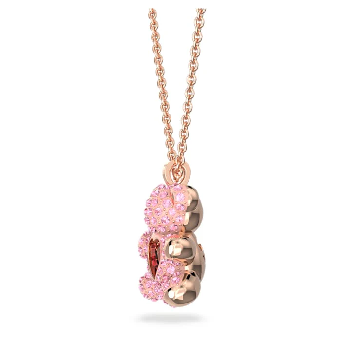Teddy pendant Pink, Rose gold-tone plated - Image 3