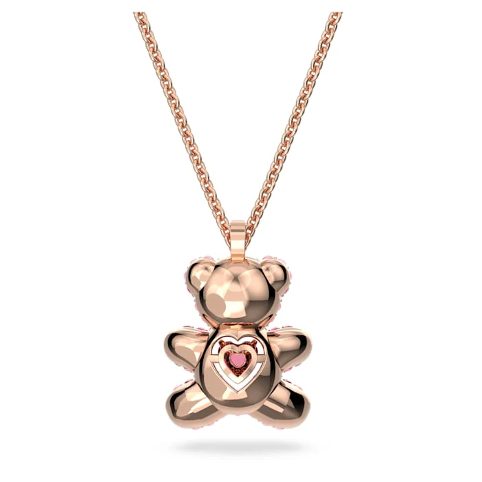 Teddy pendant Pink, Rose gold-tone plated - Image 4