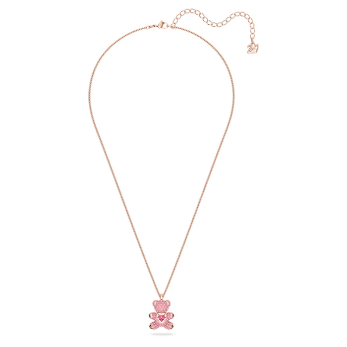 Teddy pendant Pink, Rose gold-tone plated - Image 5