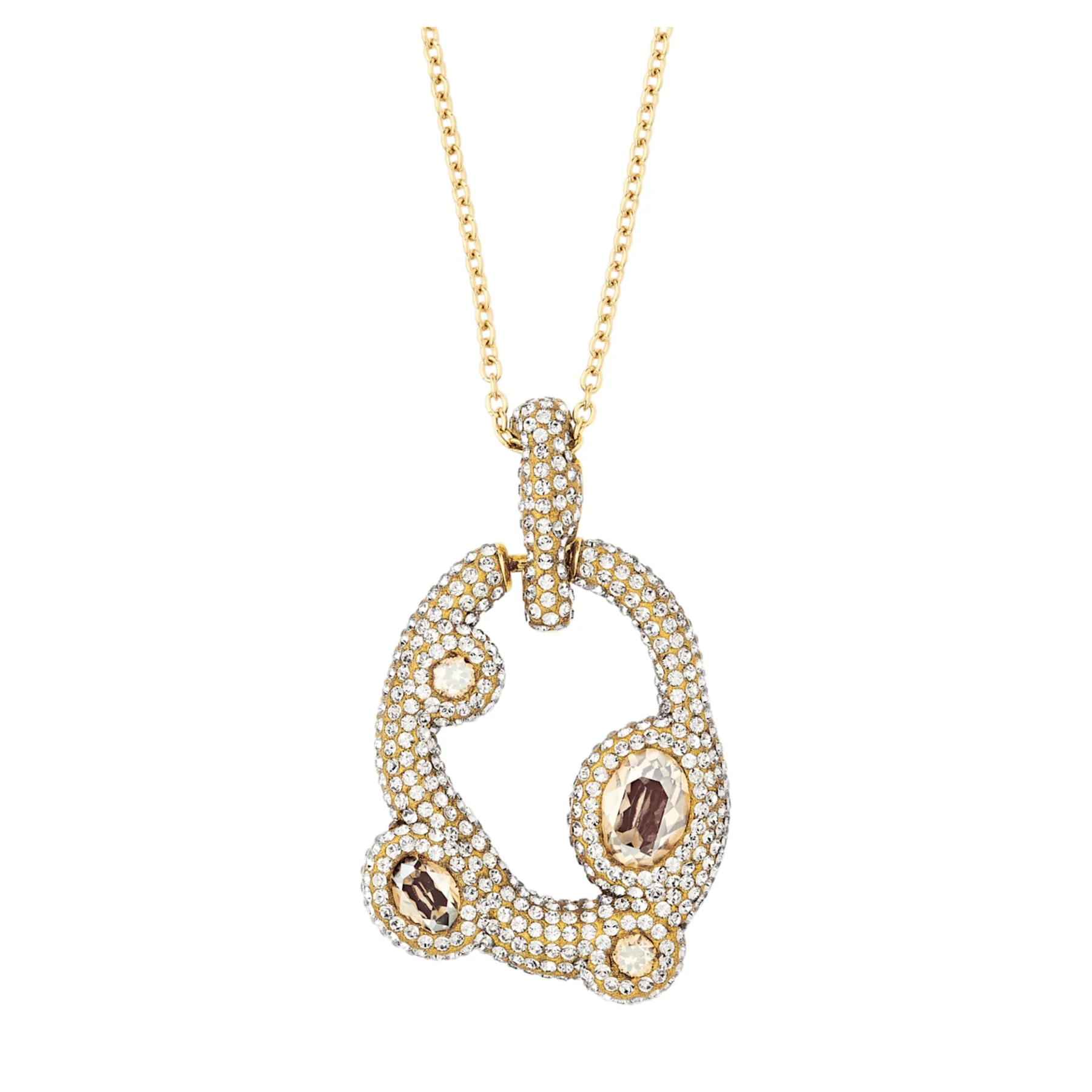 Tigris pendant Water droplets, Grey, Gold-tone plated - Image 2