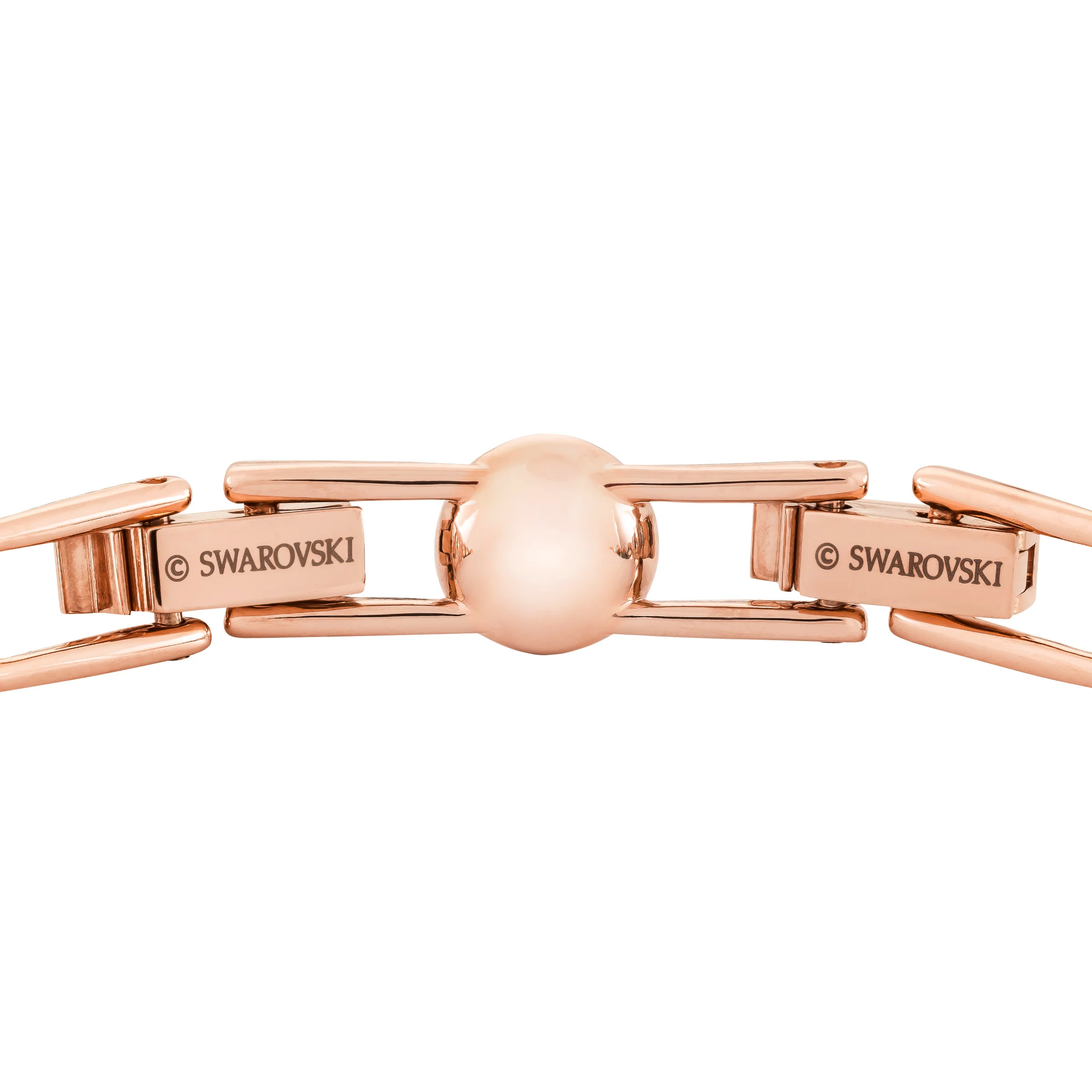 Una Angelic bracelet Round cut, Pavé, Medium, White, Rose gold-tone plated - Image 3