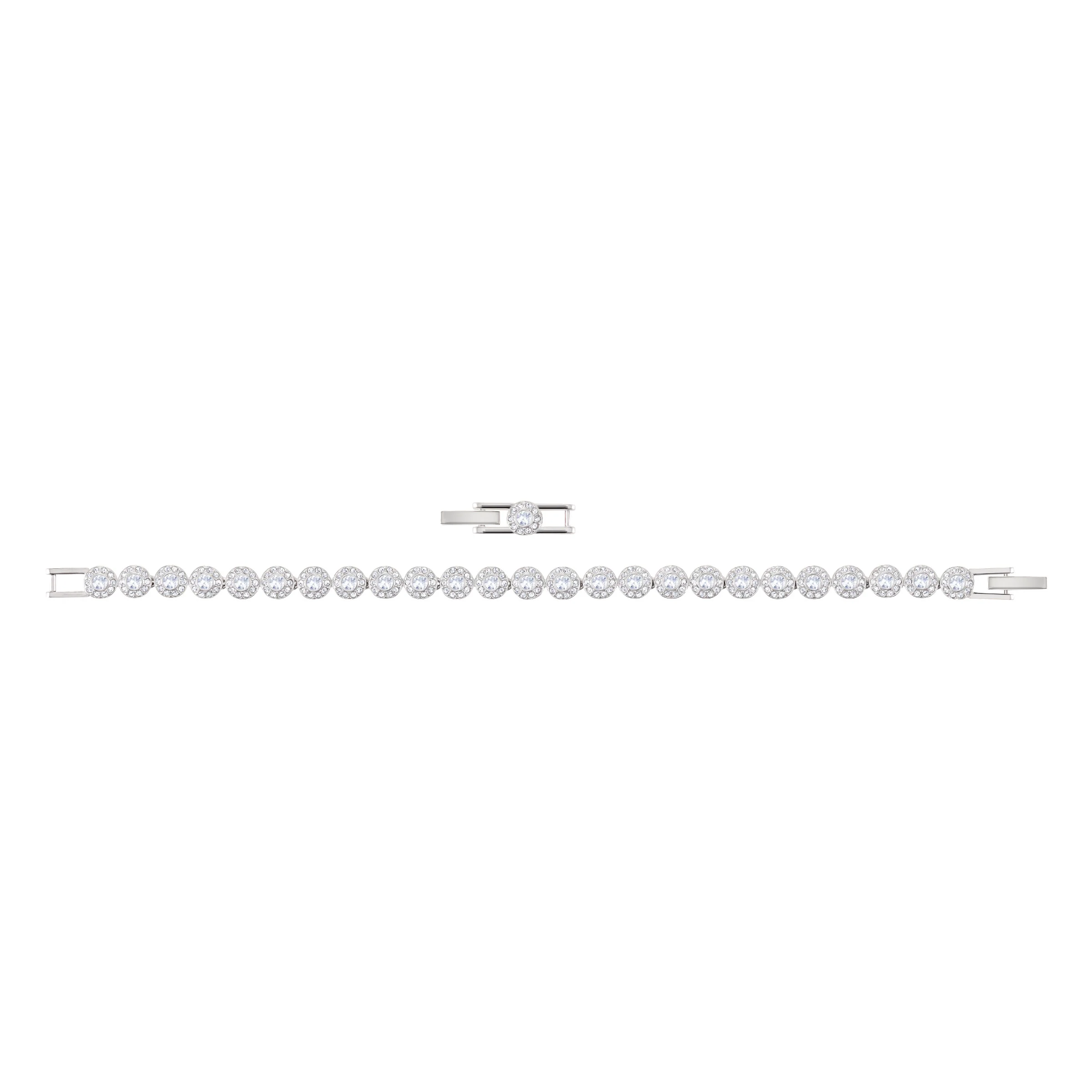 Una Angelic bracelet Round cut, Small, White, Rhodium plated - Image 3