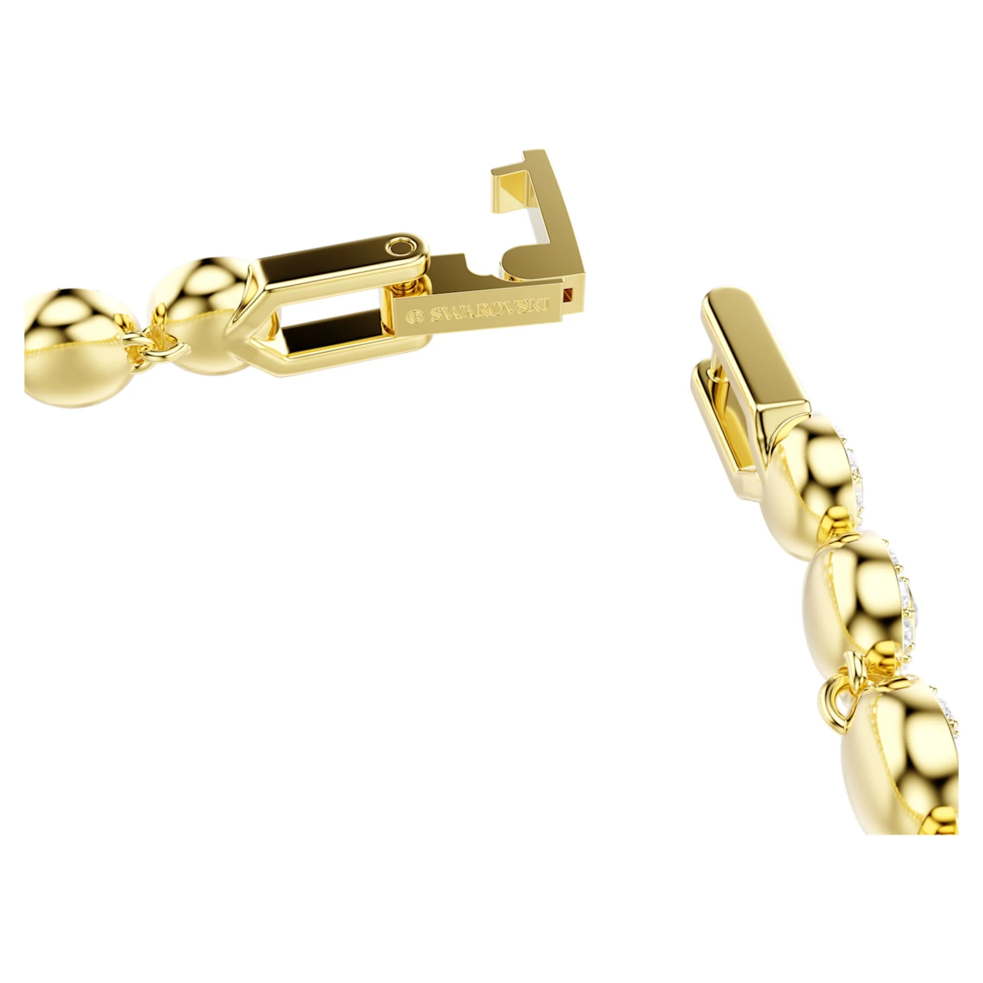 Una Angelic bracelet Round cut, White, Gold-tone plated - Image 3