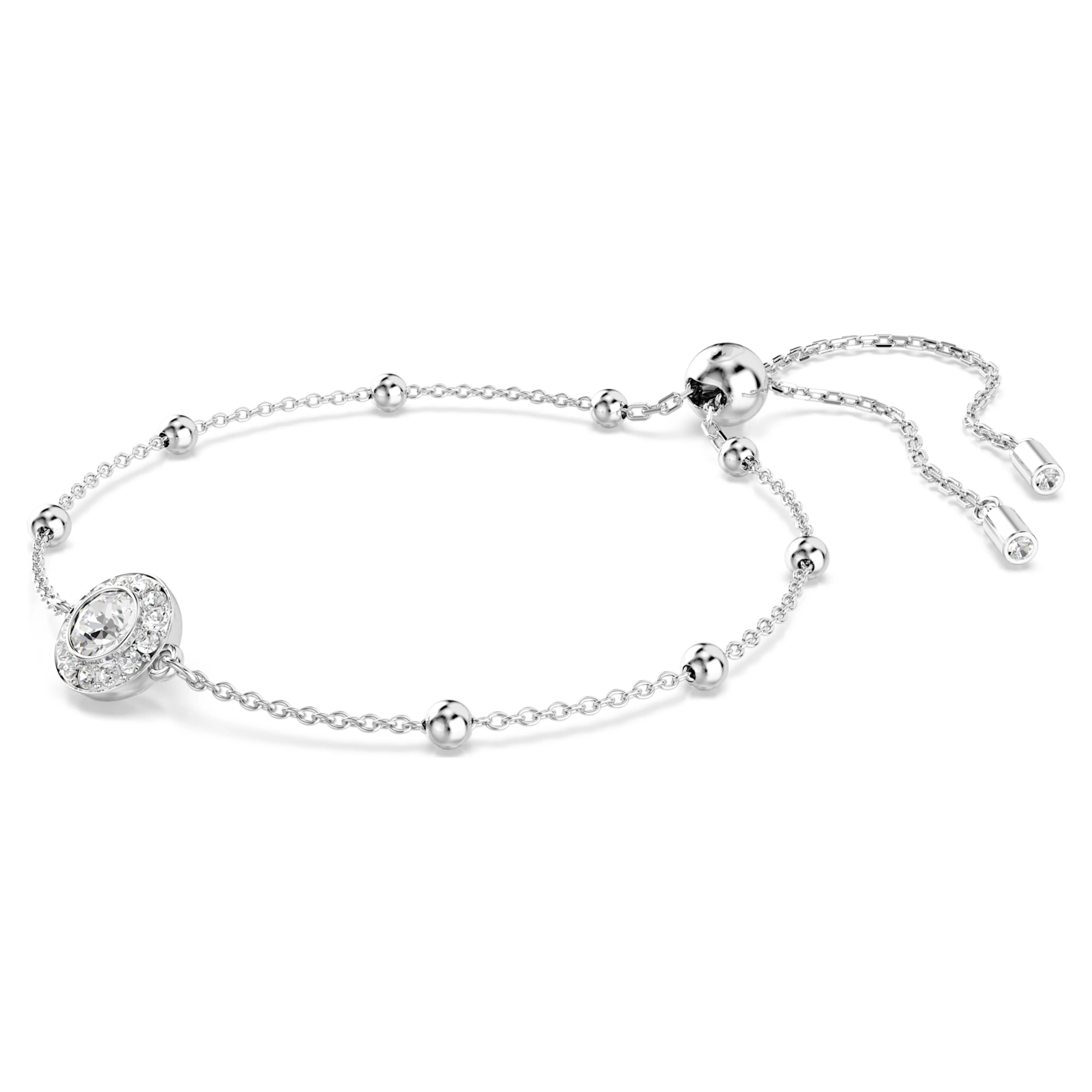 Una Angelic bracelet Round cut, White, Rhodium plated - Image 2