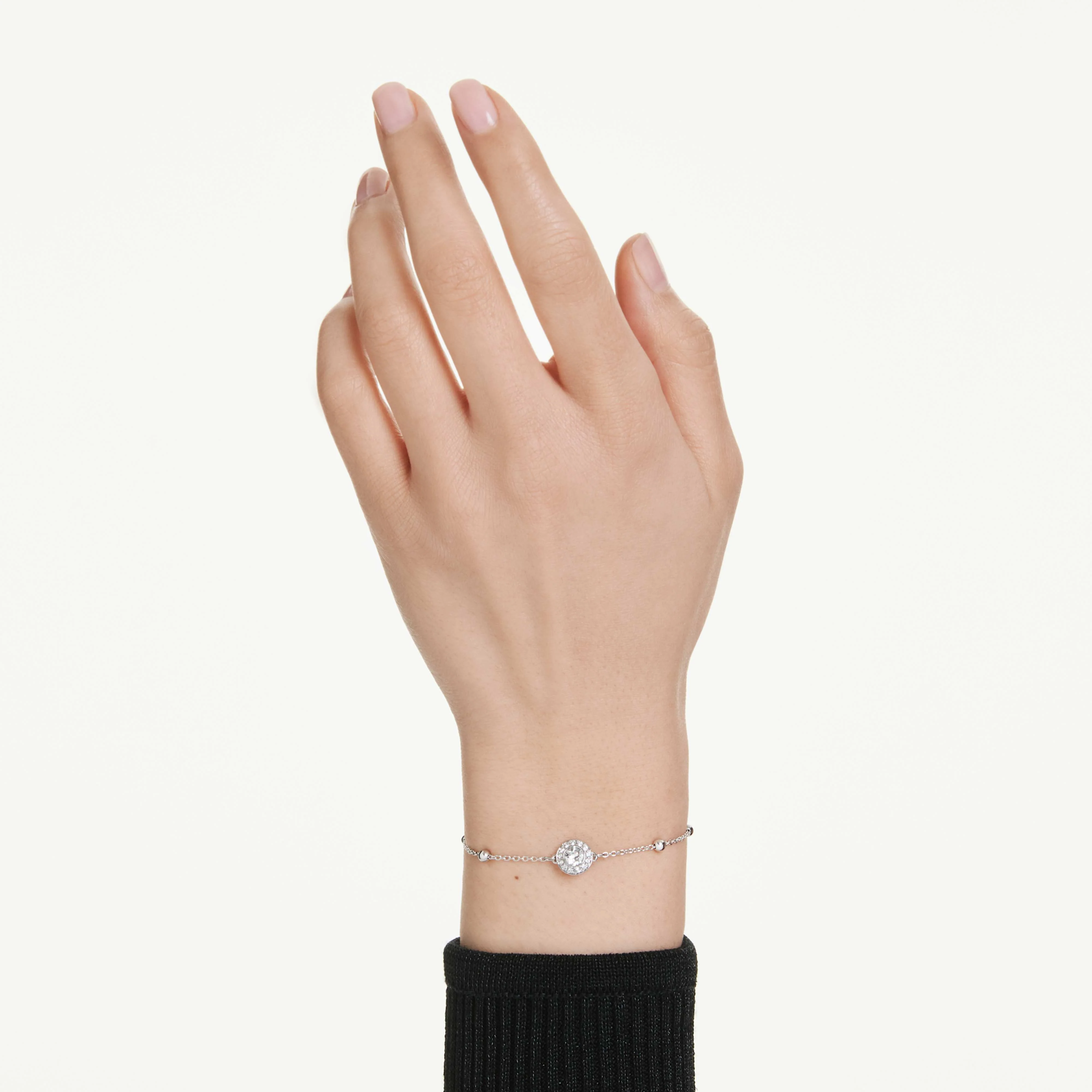 Una Angelic bracelet Round cut, White, Rhodium plated - Image 7
