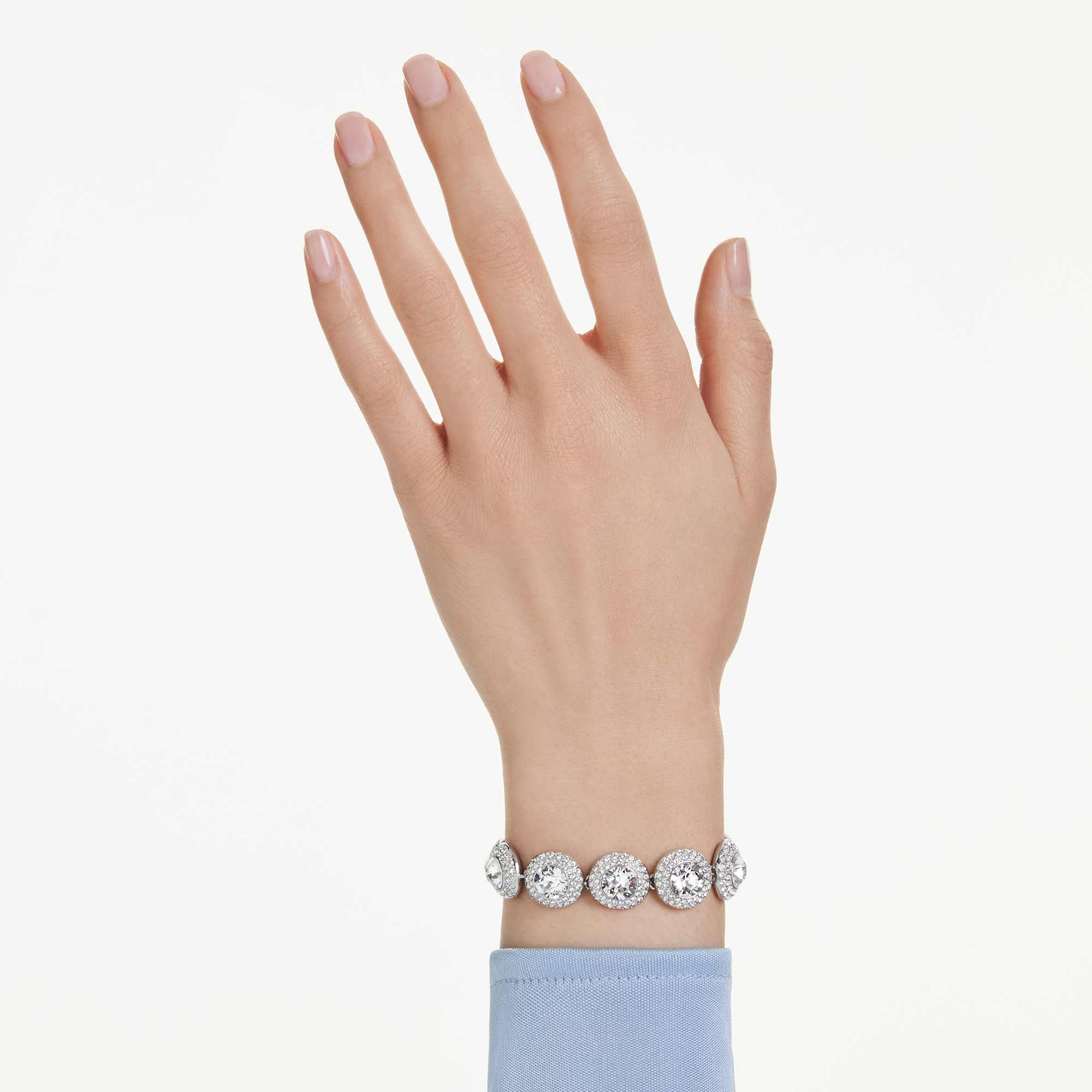Una Angelic bracelet White, Rhodium plated - Image 6