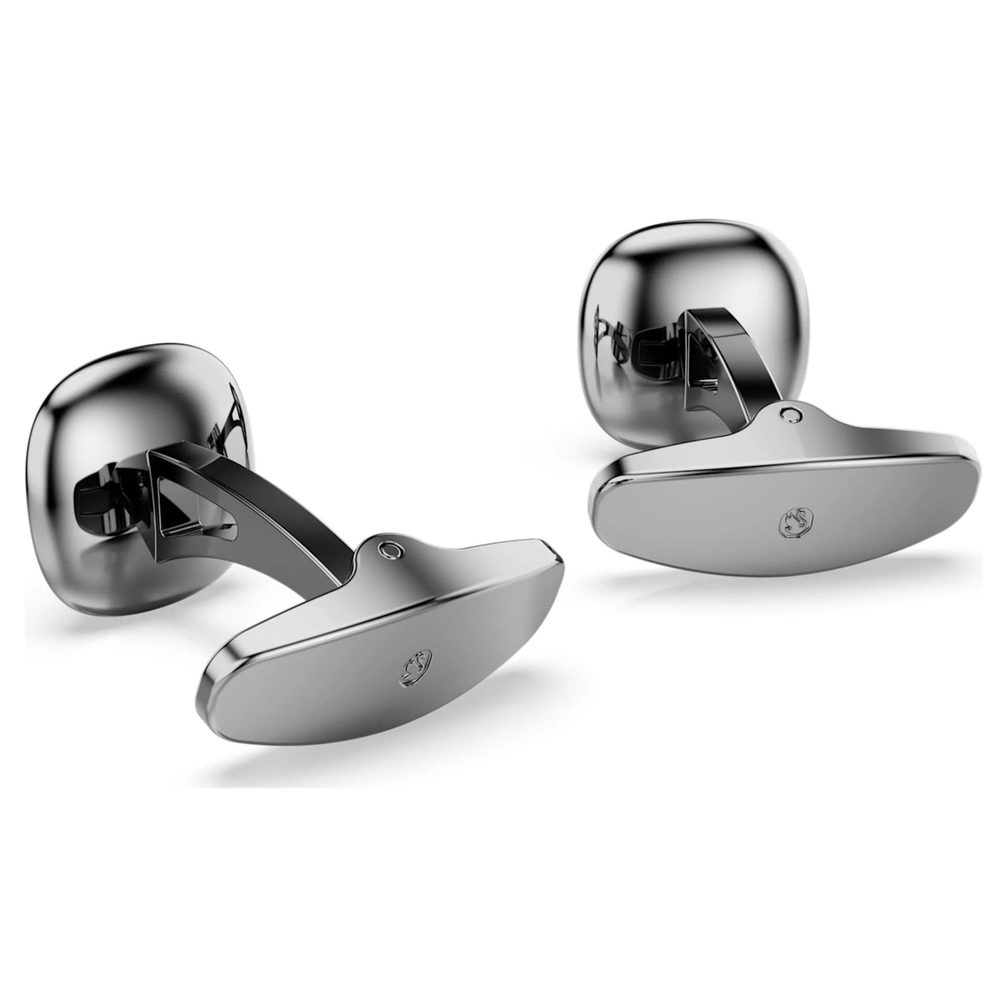 Una Angelic cufflinks Cushion cut, White, Ruthenium plated - Image 4