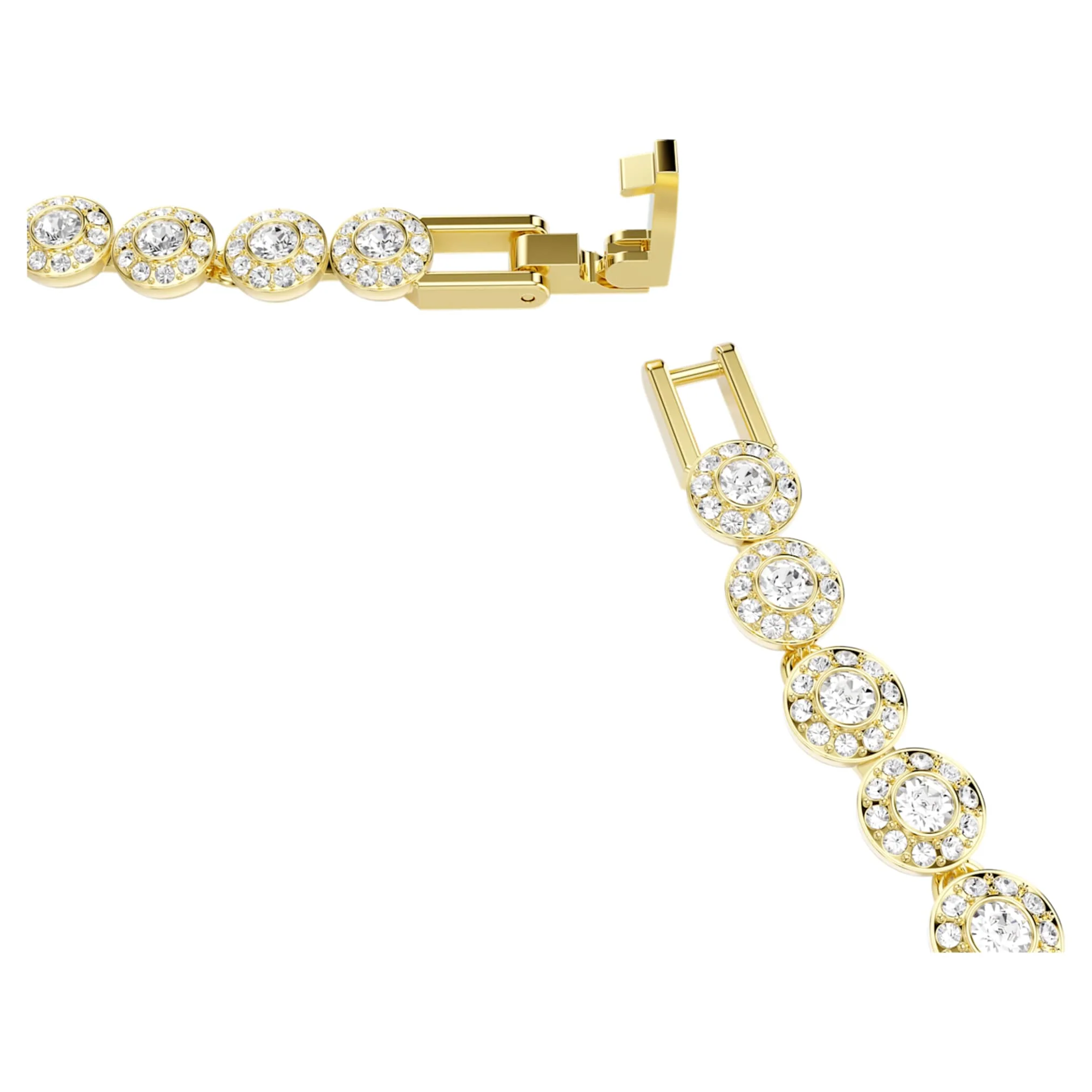 Una Angelic necklace Round cut, Small, White, Gold-tone plated - Image 3