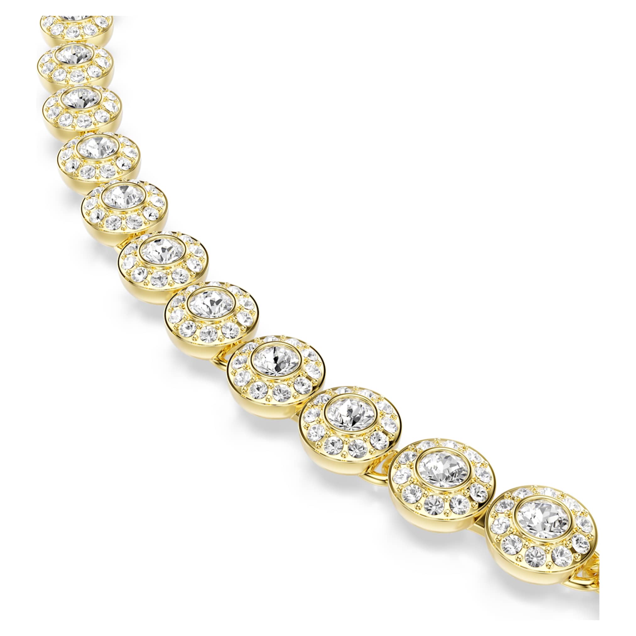 Una Angelic necklace Round cut, Small, White, Gold-tone plated - Image 4