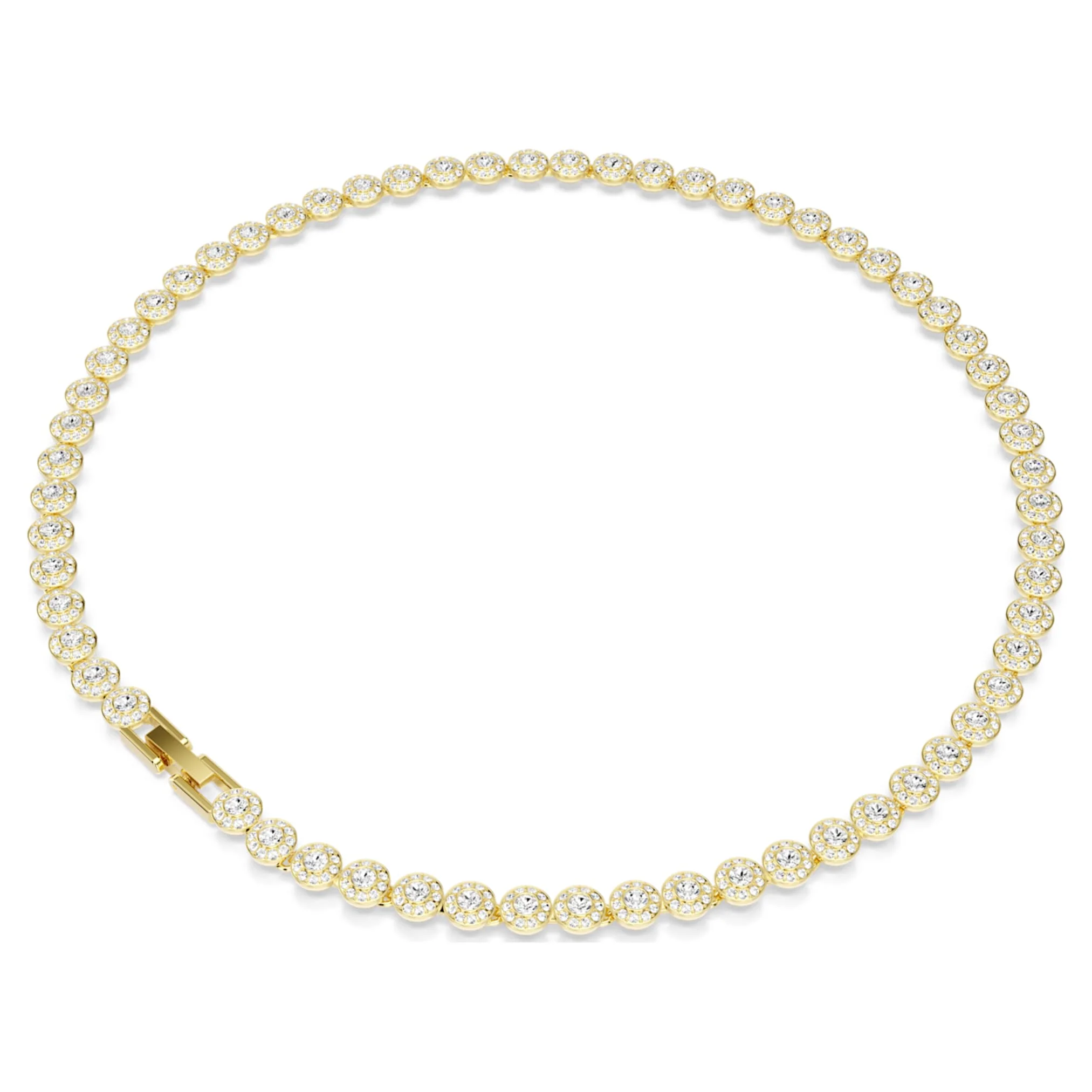 Una Angelic necklace Round cut, Small, White, Gold-tone plated - Image 5