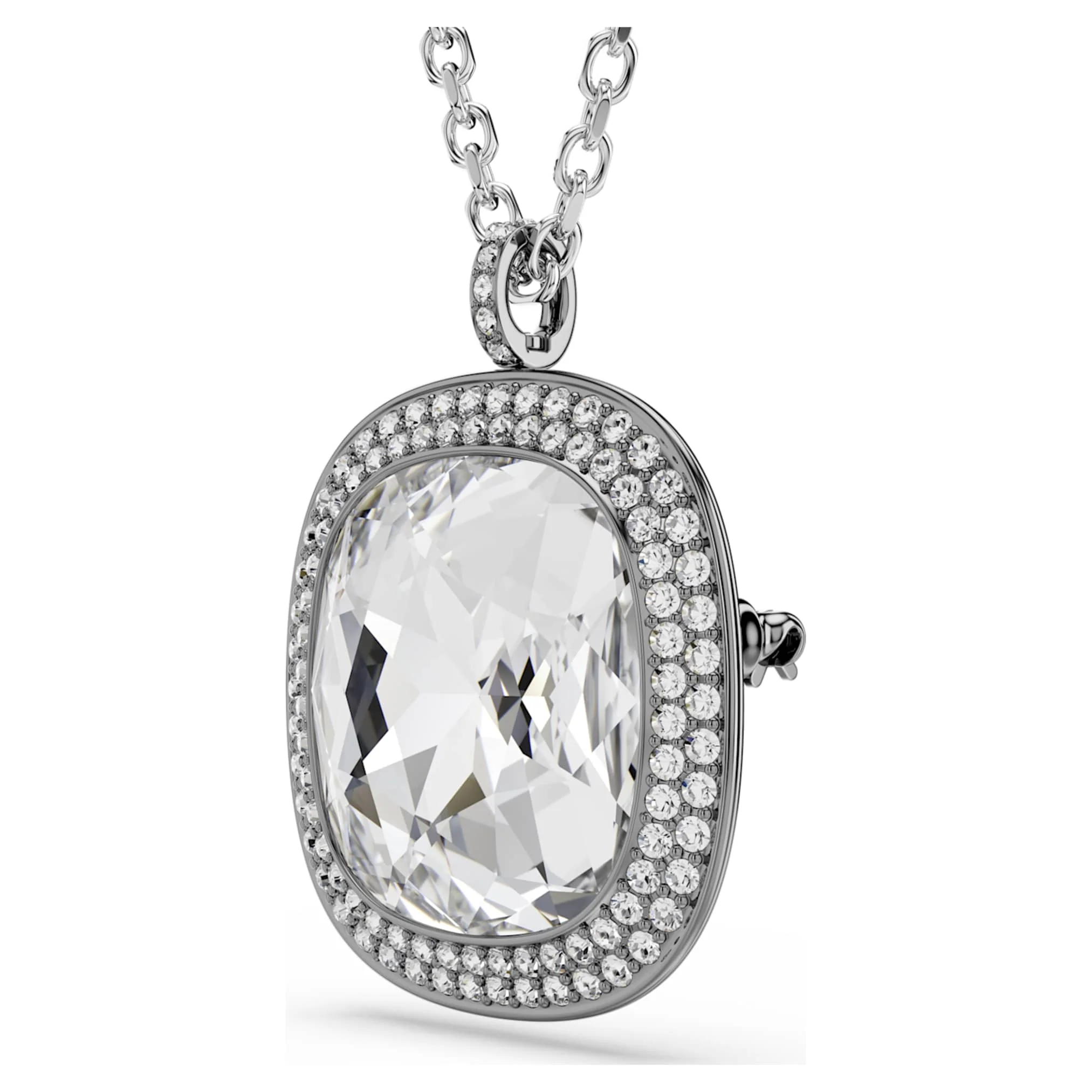 Una Angelic pendant and brooch Cushion cut, White, Mixed Plating - Image 3