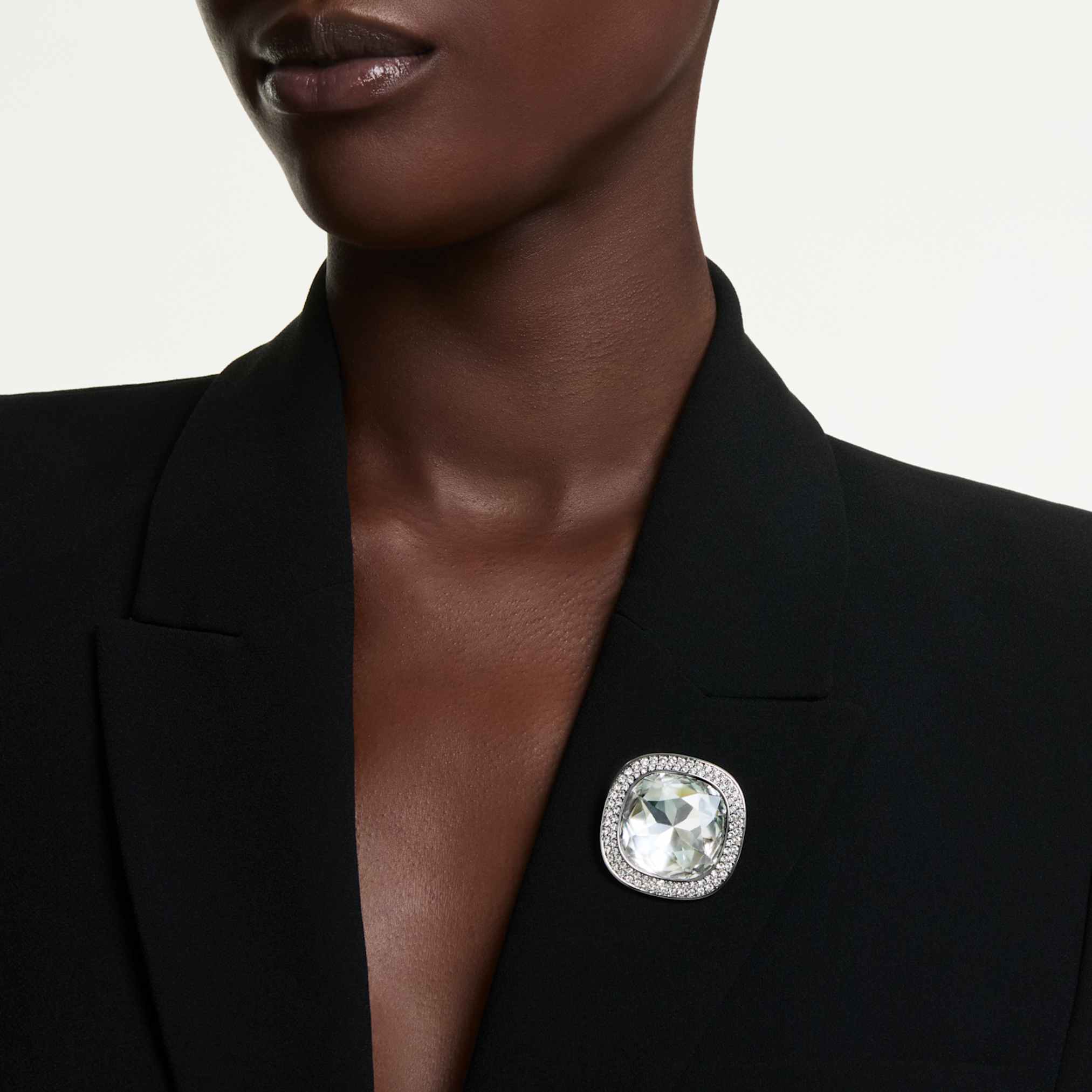 Una Angelic pendant and brooch Cushion cut, White, Mixed Plating - Image 7