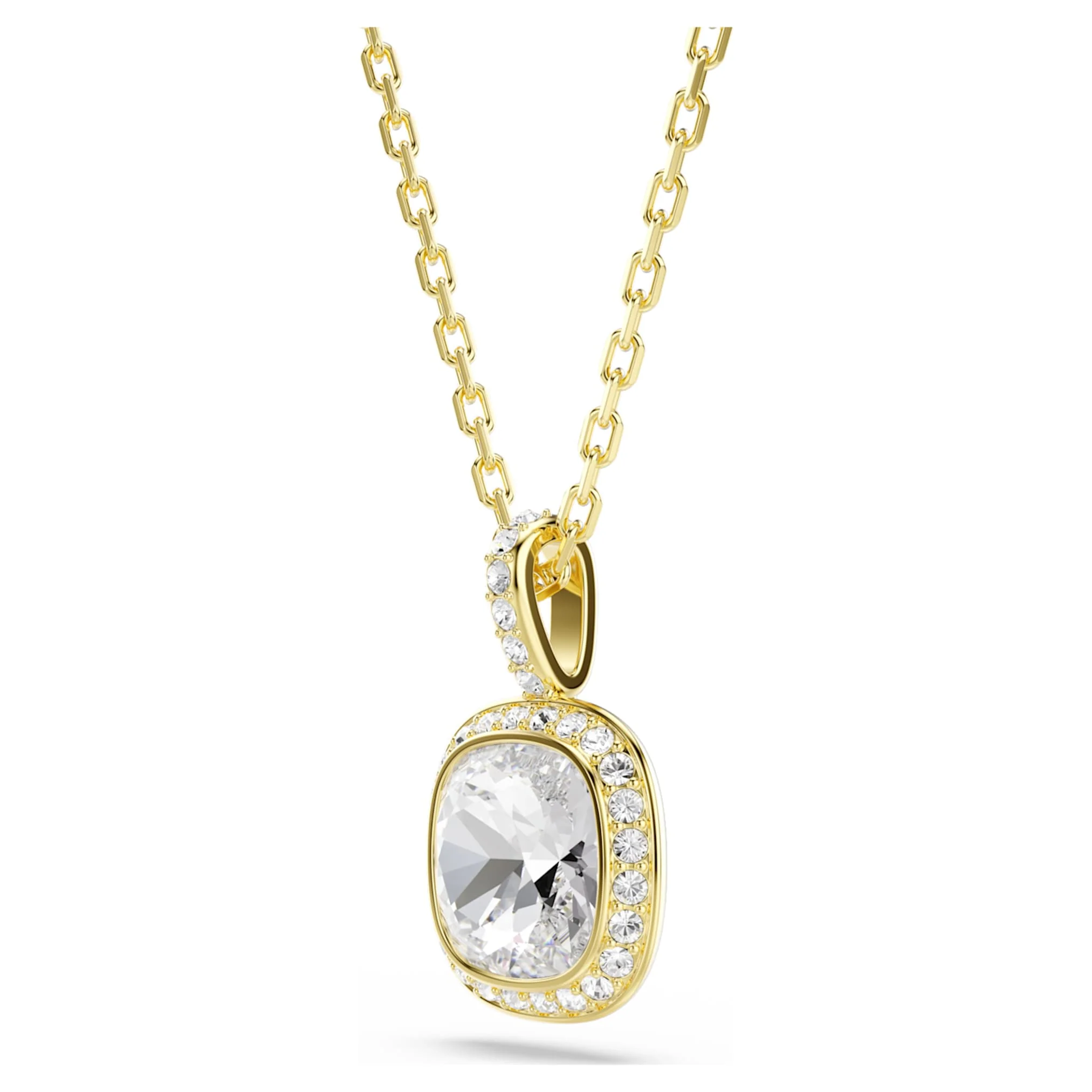 Una Angelic pendant Cushion cut, White, 18K gold finish - Image 3