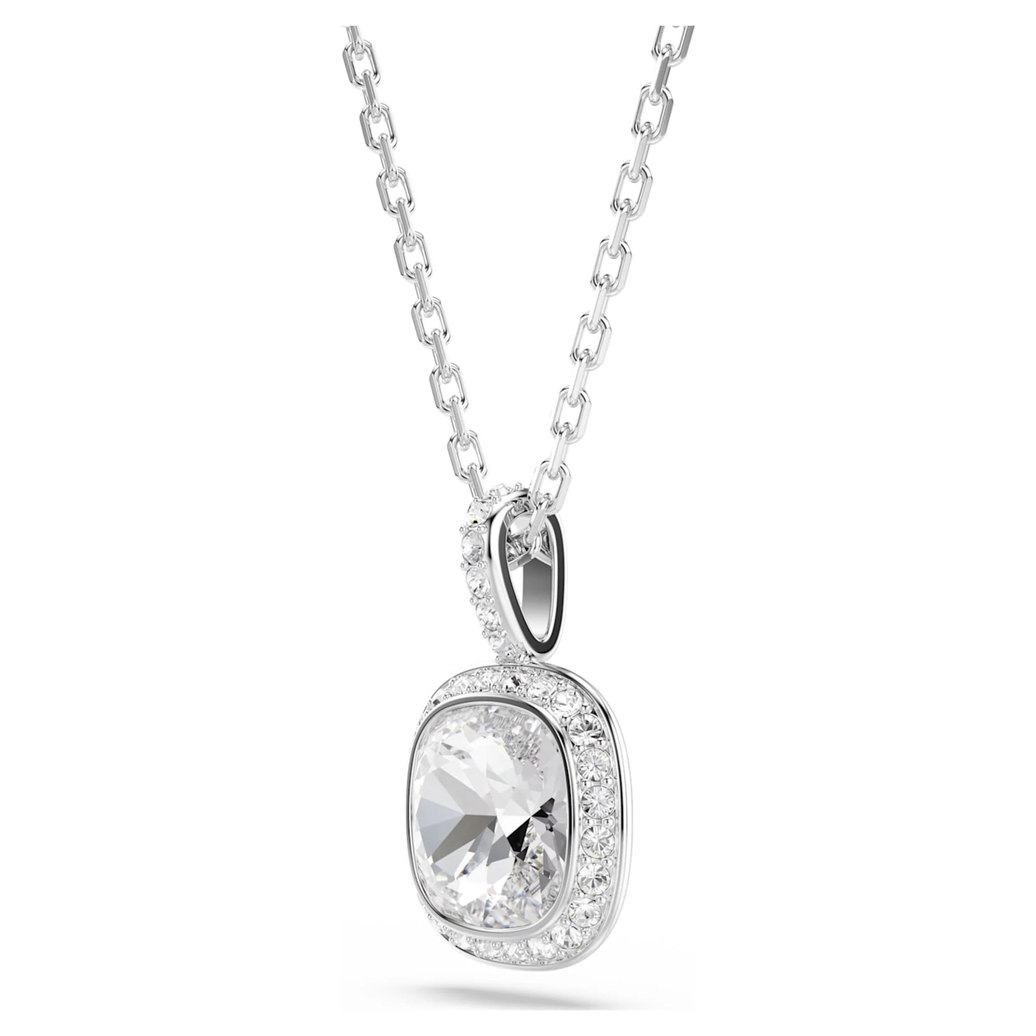 Una Angelic pendant Cushion cut, White, Rhodium plated - Image 3