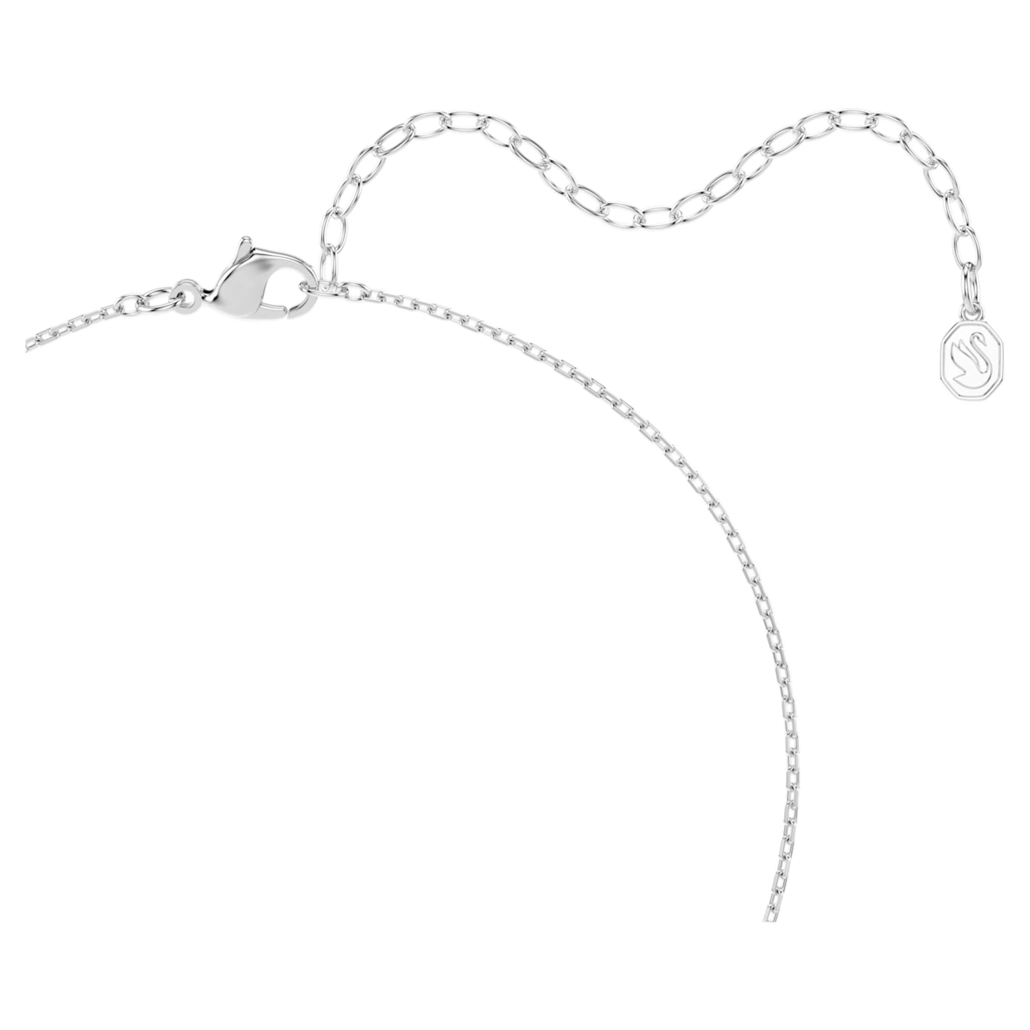 Una Angelic set Cushion cut, White, Rhodium plated - Image 3