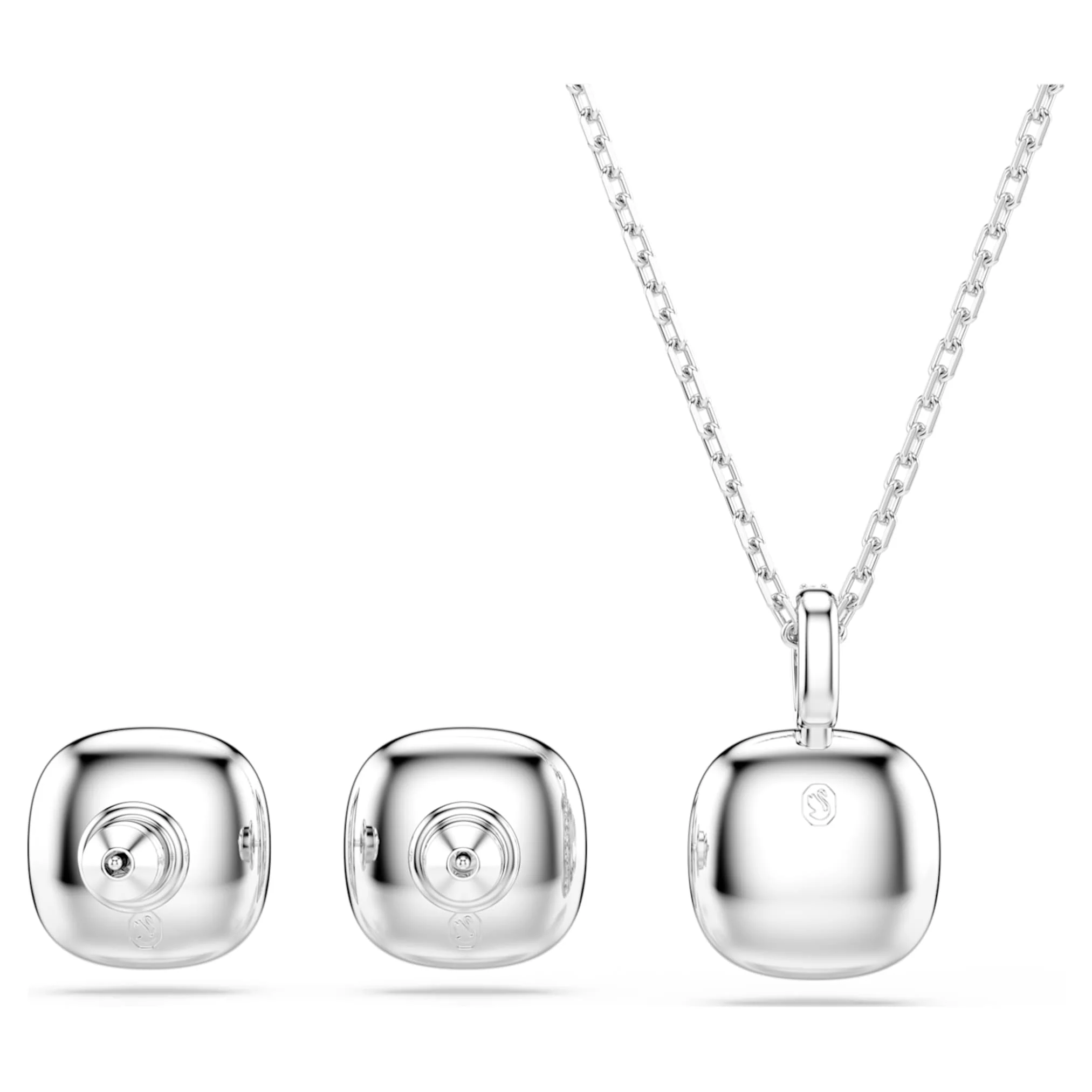 Una Angelic set Cushion cut, White, Rhodium plated - Image 6