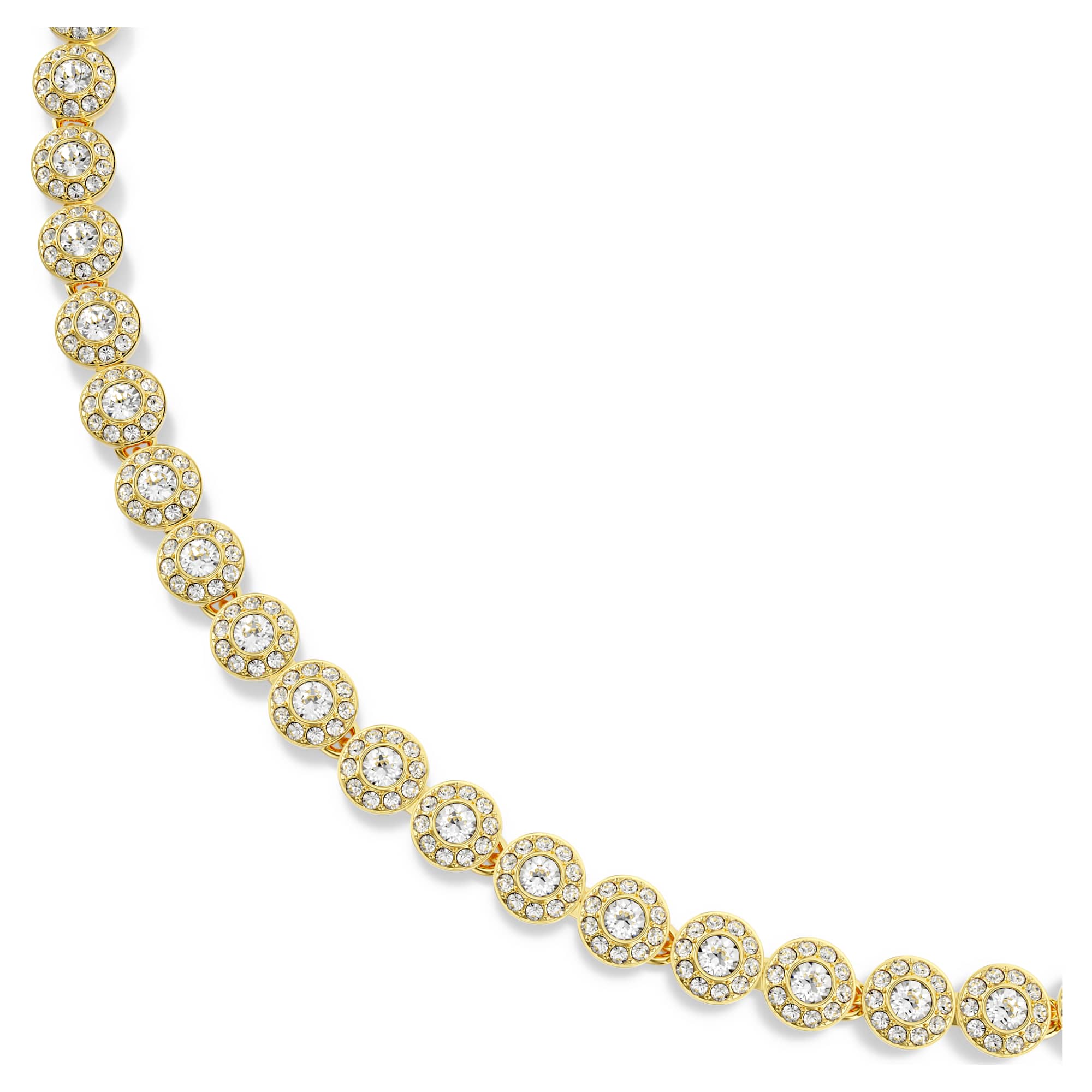 Una Angelic set Round cut, White, Gold-tone plated - Image 4
