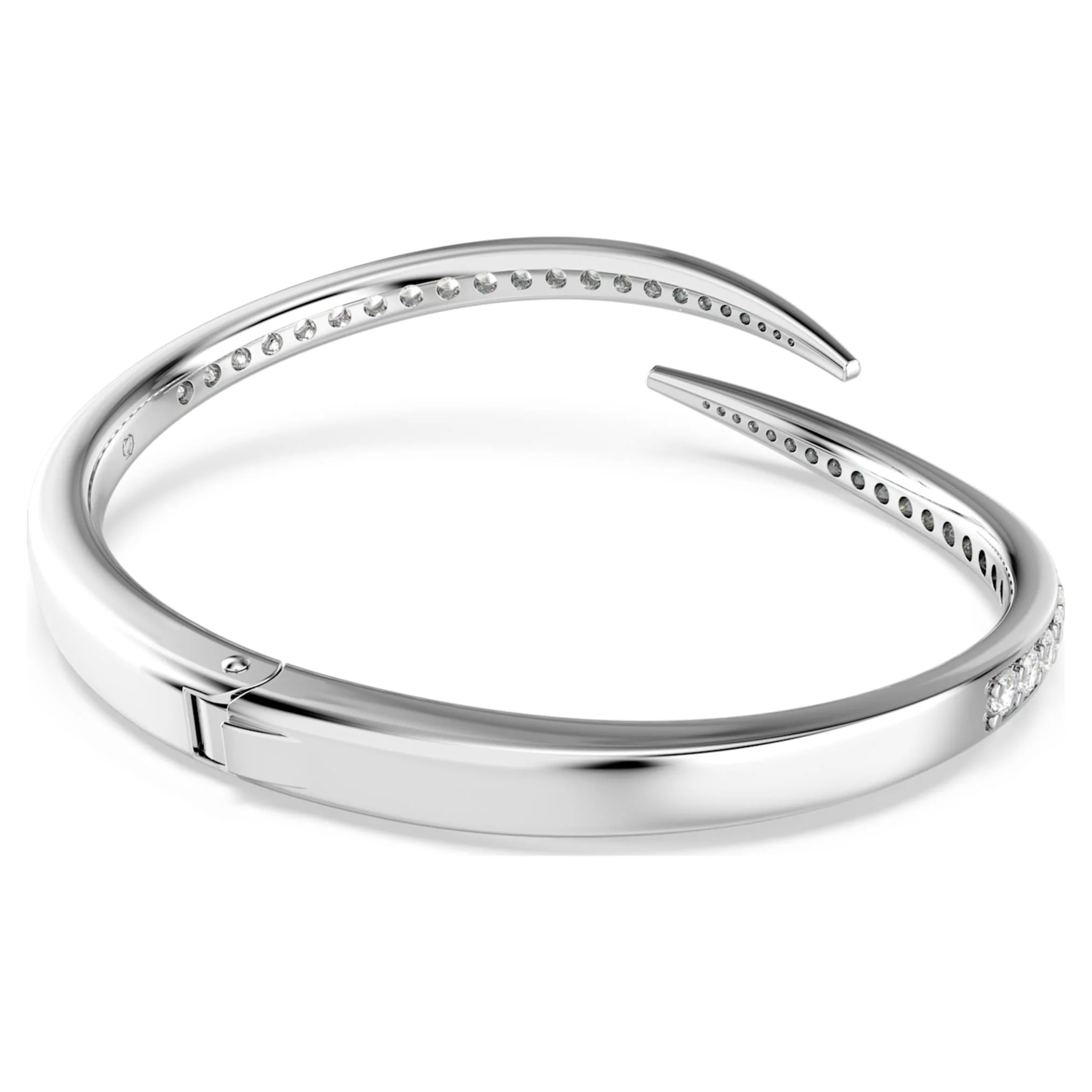 Vienna bangle Round cut, Swan, White, Rhodium plated - Image 4