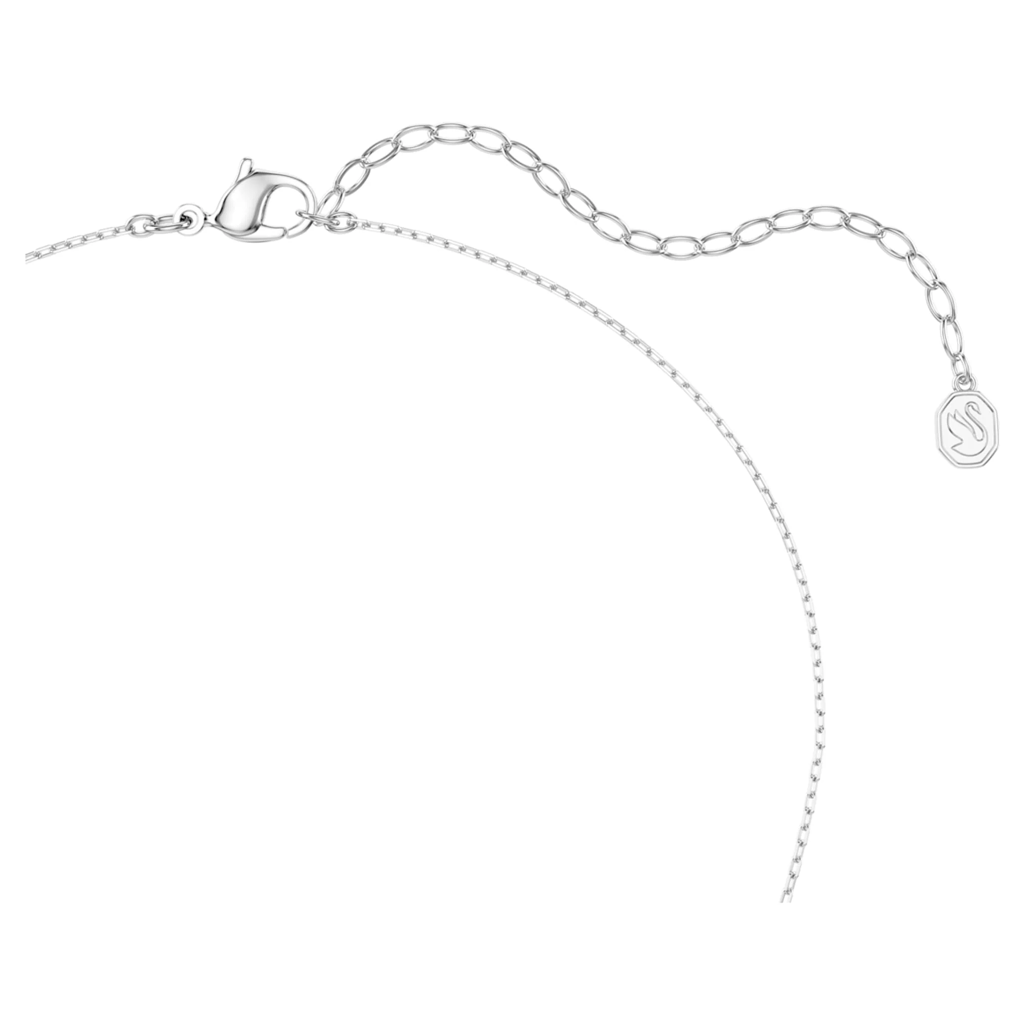 Vienna pendant Mixed cuts, Feather, White, Rhodium plated - Image 4