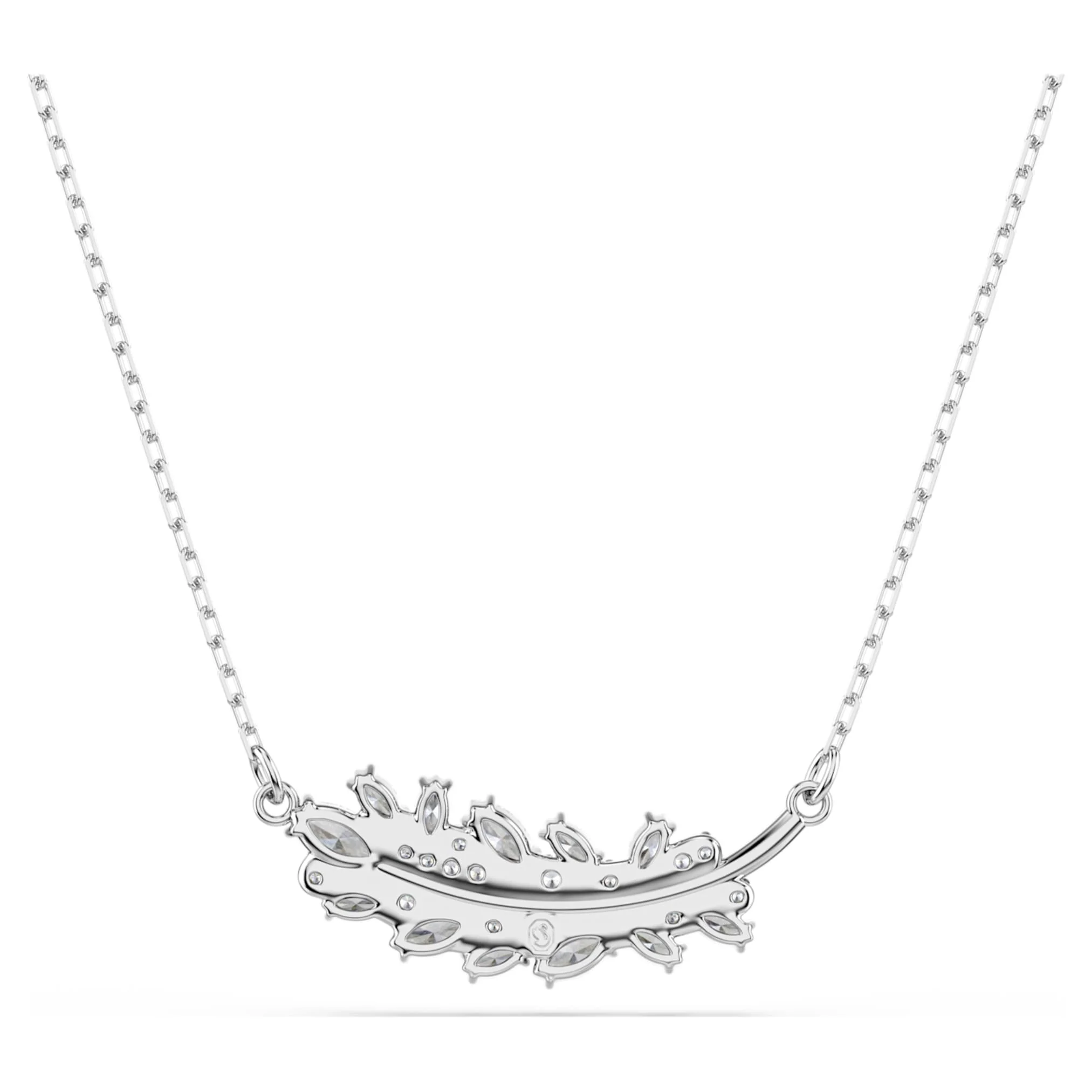 Vienna pendant Mixed cuts, Feather, White, Rhodium plated - Image 5