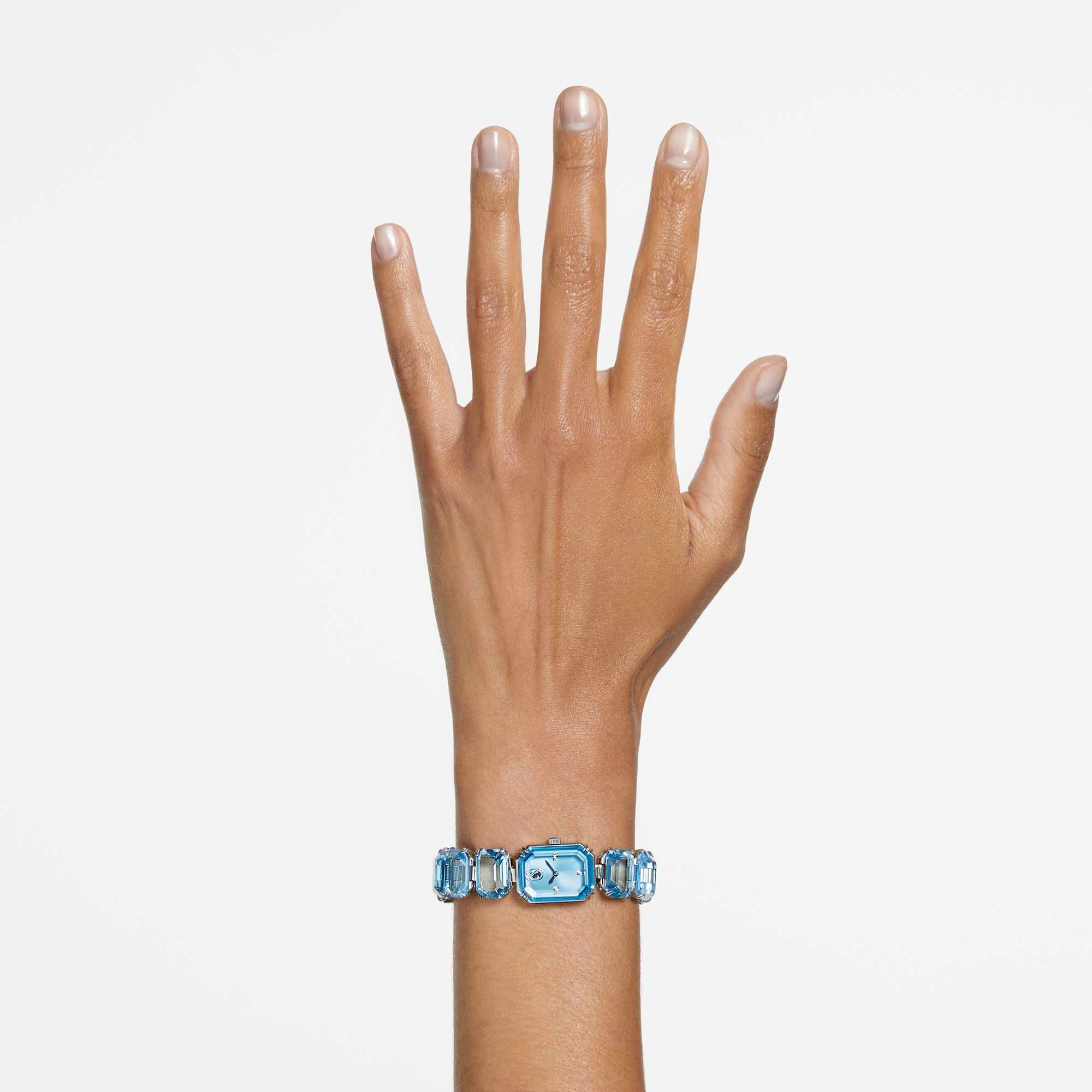 Watch Octagon cut bracelet, Blue, Stainless steel - Image 8