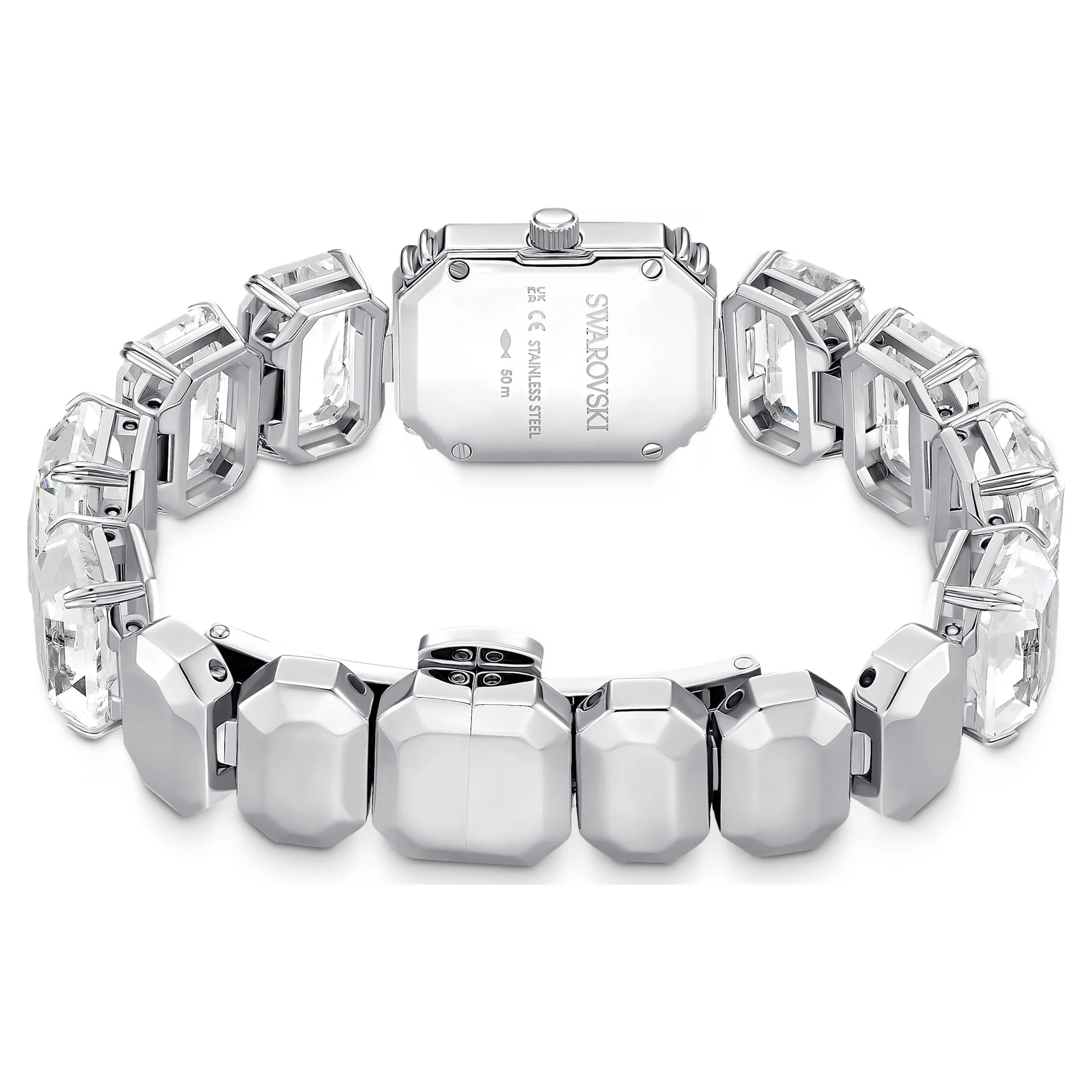 Watch Octagon cut bracelet, White, Stainless steel - Image 3