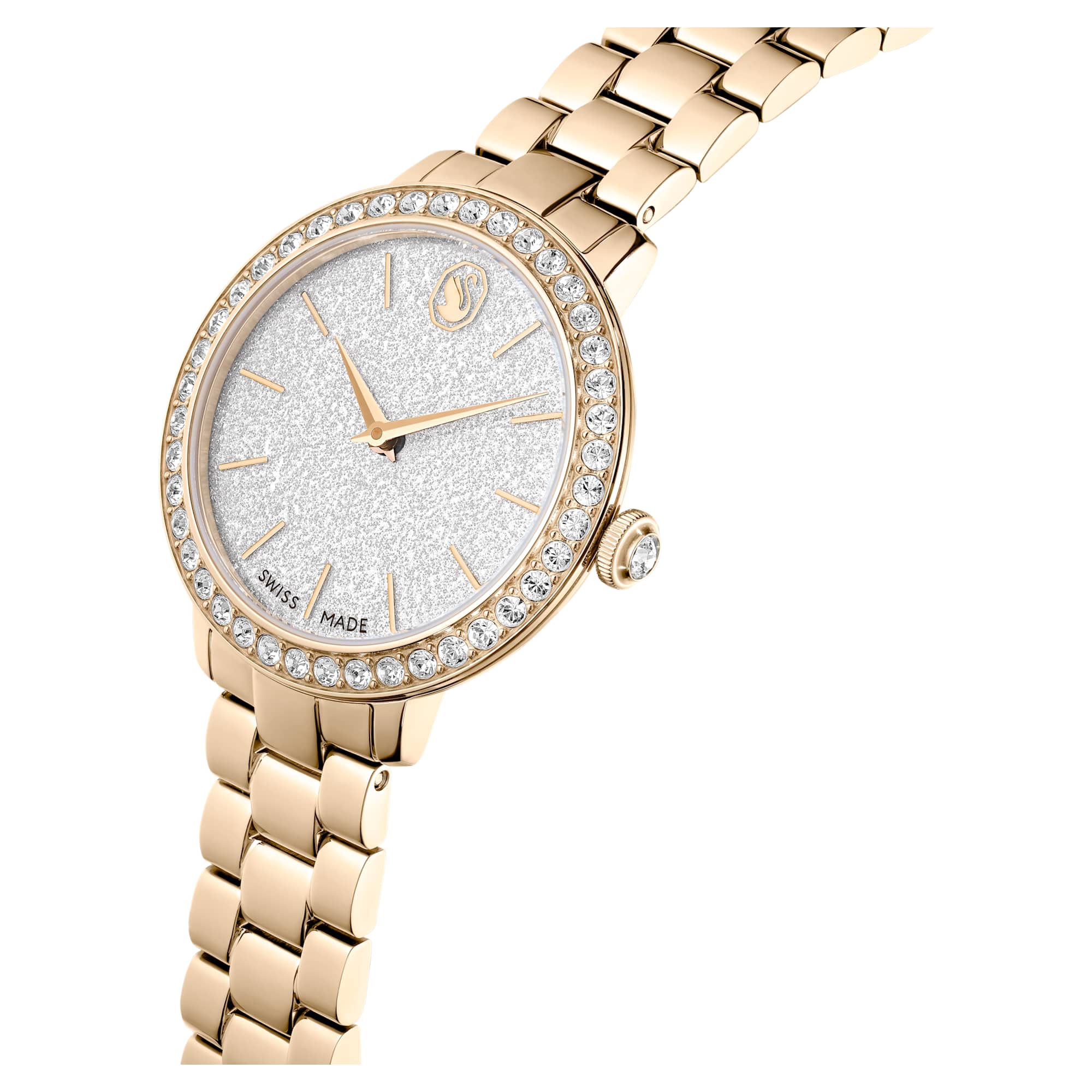 Watch Swiss Made, Metal bracelet, Gold tone, Champagne gold-tone finish - Image 4