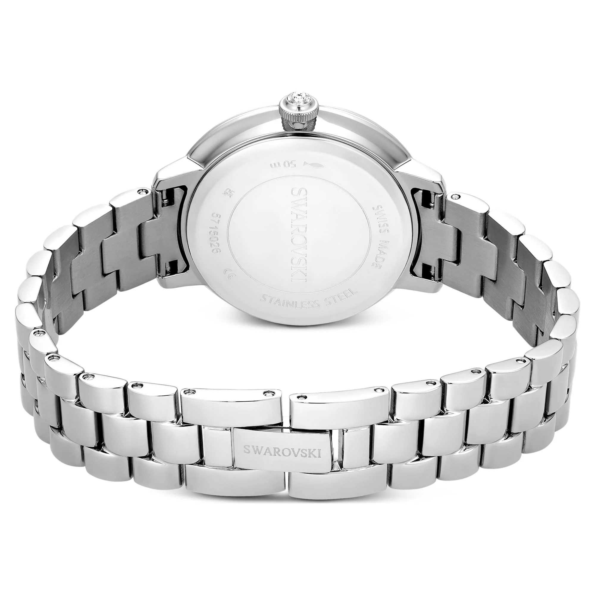 Watch Swiss Made, Metal bracelet, Silver tone, Stainless steel - Image 3